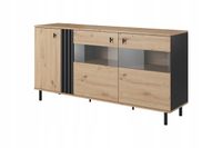 Komoda Laski meble 165,1 x 40 x 82,2cm dąb artisan matowe