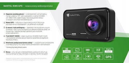 Kamera Samochodowa Navitel R385 GPS - Sklep Producenta na Arena.pl