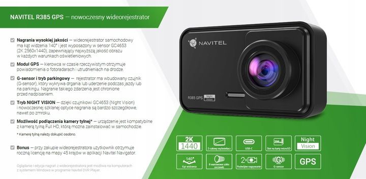 Kamera Samochodowa Navitel R385 GPS - Sklep Producenta zdjęcie 5