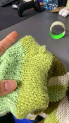 PIECES Zielony sweter w paski Fire & Glory S na Arena.pl