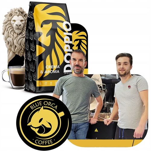 Kawa ziarnista 1kg x2 DOPPIO CREMA &AROMA- ŚWIEŻO PALONA -Blue Orca Coffee na Arena.pl