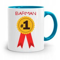 Kubek Błękitny Dla Barmana Numer Jeden Prezent Z Nadrukiem Ze Zdjęciem