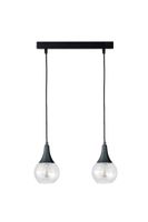 Lampa wisząca 2xE27 LACRIMA CLEAR BLACK