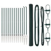 Ogrodzenie z słupkami Zielony 1.6 x 25 m Stal pokryta PCV