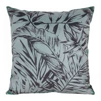 Poszewka dekoracyjna MONTE-1 45x45 popielata zielona w liście