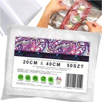 Woreczki Ryflowane Do Pakowania Próżniowego Moletki Żywności 20x40cm 50szt