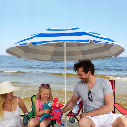 Wytrzymały STALOWY Parasol ogrodowy PLAŻOWY Kempingowy 1,5 m CAPTAIN MIKE na Arena.pl