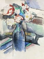 Plakat 60x80cm  Roses in a Bottle, Paul Cezanne Vintage do Salonu