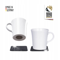 Magnetyczne kubki porcelanowe Silwy białe z podkładkami 270 ml 2 szt.