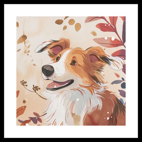Plakat 40x40cm Collie Jesienną Porą na Arena.pl