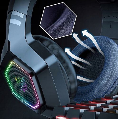 ONIKUMA K10 SŁUCHAWKI GAMINGOWE NAUSZNE PRZEWODOWE Z MIKROFONEM LED RGB na Arena.pl