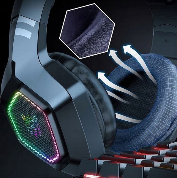 ONIKUMA K10 SŁUCHAWKI GAMINGOWE NAUSZNE PRZEWODOWE Z MIKROFONEM LED RGB zdjęcie 13