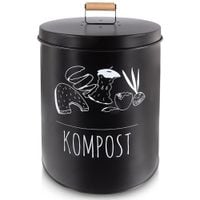 Kompostownik Kuchenny Mały Kosz na Śmieci z Filtrem Węglowym Metalowy 8L