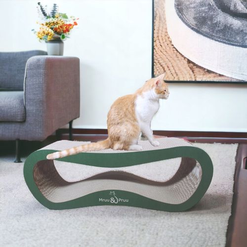 Drapak dla kota LEON | zielony | 78x28x24 cm | MruuPruu na Arena.pl