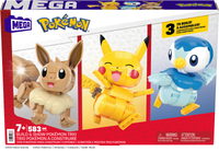 MEGA BLOKS BUILD & SHOW ZESTAW KLOCKI KONSTRUKCYJNE POKEMON TRIO 583 EL.
