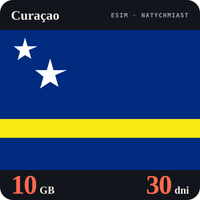 Karta eSIM Internet Curaçao 10 GB na 30 dni - bez rejestracji