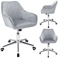 eleganckie krzesło corum obrotowe biurowe do biura fotel szare jumihome