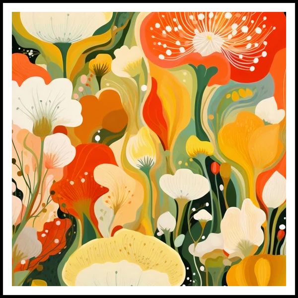 Plakat 90x90cm Kwiatowy Raj zdjęcie 3