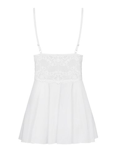 babydoll koronkowy obsessive biały z stringami s/m na Arena.pl