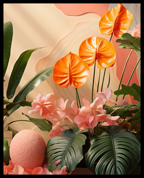 Plakat 40x50cm Pomarańczowy Raj zdjęcie 2