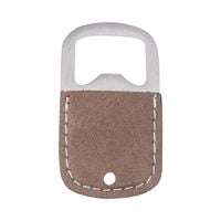 Otwieracz do butelek 3,2 x 5,2 cm ze stali i skóry do sublimacji - szary