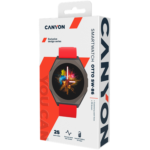 canyon smartwatch otto sw-86 czerwony na Arena.pl