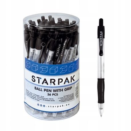 Długopis Automatyczny Grip Starpak Sch Czarny Czarny Starpak na Arena.pl