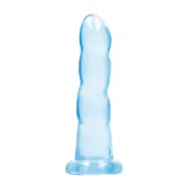 realrock dildo transparentne 17 cm z przyssawką powierzchnia karbowana