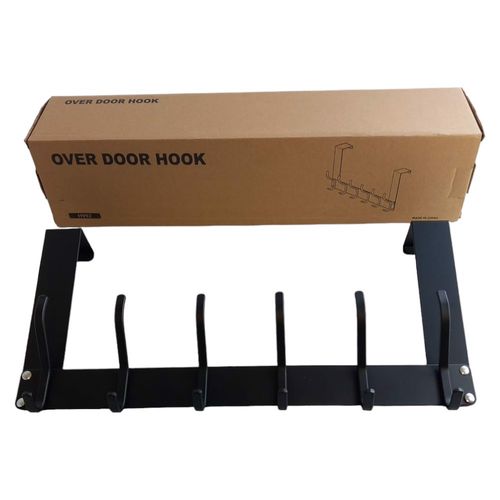 Wieszak na Drzwi 6 Haczyków Czarny na Arena.pl