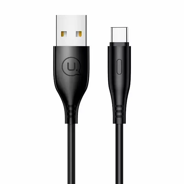 USAMS Kabel U18 USB-C 2A Fast Charge 1m czarny zdjęcie 1
