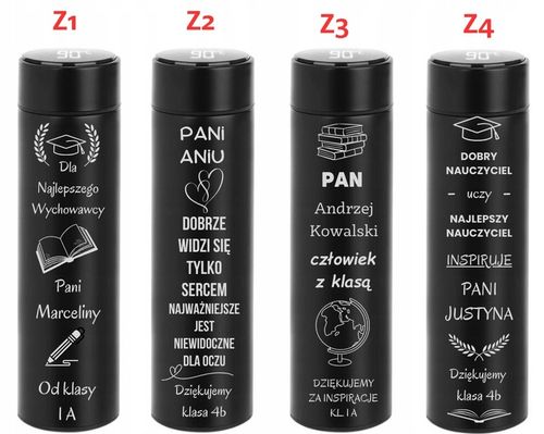 KUBEK TERMICZNY Termos LED GRAWER DO HERBATY KAWY Prezent Na URODZINY LOGO na Arena.pl