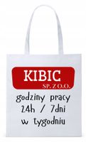 Torba Biała Eco Shopper Dla Kibica Prezent Z Nadrukiem Ze Zdjęciem