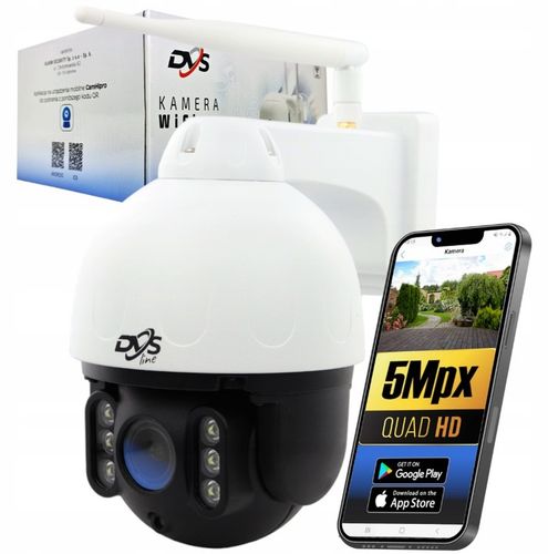 ZEWNĘTRZNA BEZPRZEWODOWA KAMERA WIFI OBROTOWA IP 5Mpx MONITORING DVS LED IR na Arena.pl