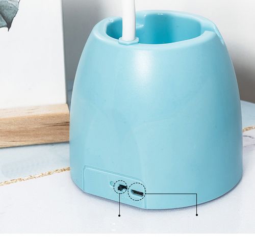 lampka biurkowa niebieska z pojemnikiem na Arena.pl