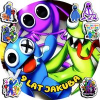 OPŁATEK NA TORT 30CM - RAINBOW FRIENDS + IMIĘ + GRATIS! 24CM 26CM