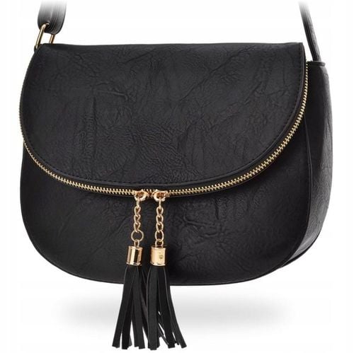 Torebka Damska Torba Na ramię Skórzana Miejska Pojemna Czarna Listonoszka na Arena.pl