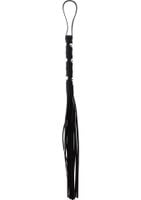 short studded flogger whip black