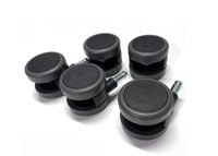 Kółka do fotela biurowego krzesła miękkie guma 60/11 mm 5 szt. zestaw