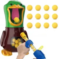 GŁODNA KACZKA STRZELANIE DO CELU 2 PISTOLETY KULKI ZABAWKA GRA