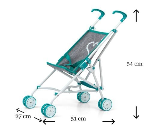 MILLY MALLY 3237 Wózek dla lalek Julia Prestige Mint na Arena.pl