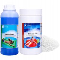 Chemia do basenu jacuzzi chlor do basenu chlor szok 1kg + antyglon super 1l