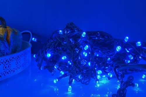 Kurtyna Świetlna LED 120 Sople Niebieskie Flash Zewnętrzna IP44 8,7 m na Arena.pl