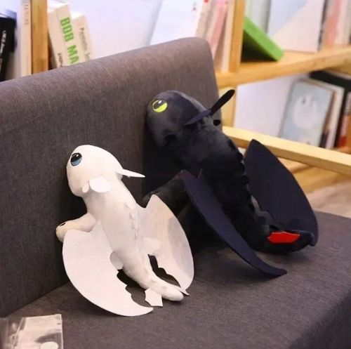 ZESTAW MASKOTEK 2X FURIA NOCNA I BIAŁA FURIA 30CM JAK WYTRESOWAĆ SMOKA SMOK na Arena.pl