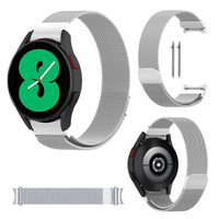 Pasek do Samsung Galaxy Watch4 5 6 7 40/44/45/46/47mm metalowy srebrny 20mm