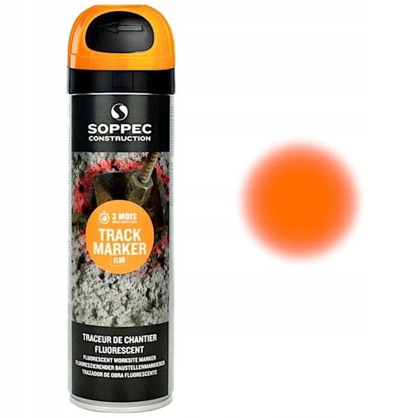 FARBA GEODEZYJNA SPRAY SOPPEC TRACK MARKER 12szt zdjęcie 11