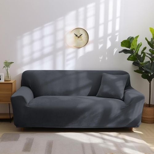 Pokrowiec na sofę z poszewką gruby aksamitny elastyczny szary 1/2/3/4-os. na Arena.pl