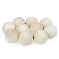 Drewniane korale kulki 20mm SUROWE BEZ OTWORU 10szt.