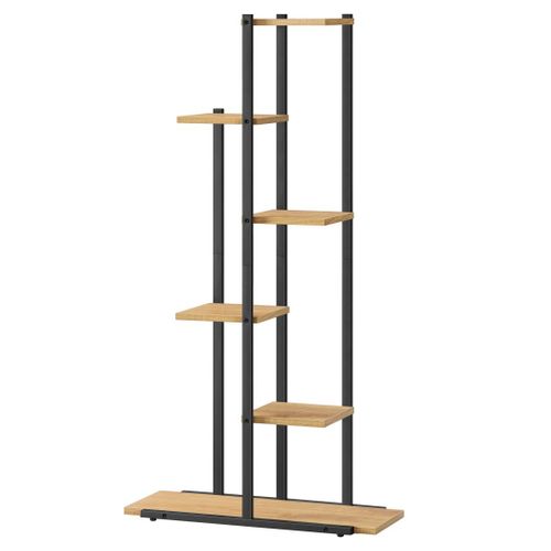 Regał kwietnik 6 półek - dąb / nogi czarne na Arena.pl