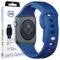 38/40/41/42 mm blue (small) - 3mk silicone watch strap for apple