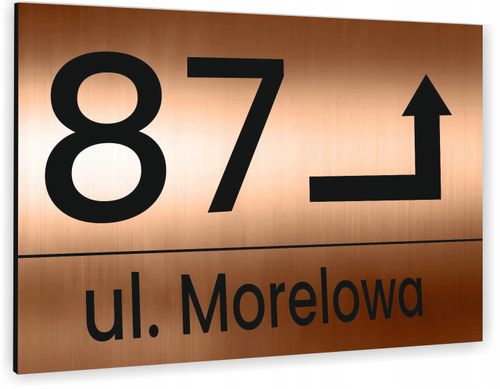 TABLICZKA 40x30 cm tablica adresowa NUMER DOMU strzałka na Arena.pl
